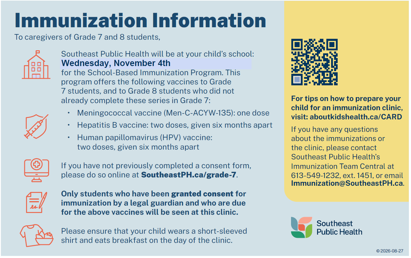 Immunization Clinic November 4th 2026
